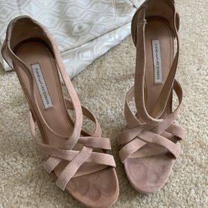 DVF Suede Criss Cross Heel